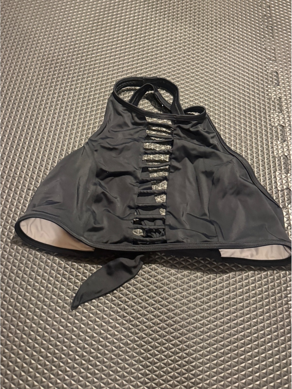 Venus Black High Neck Swim Top Size 14